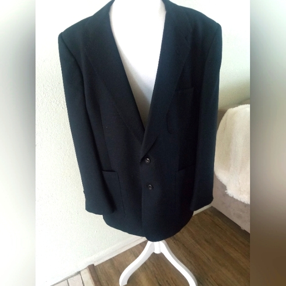 Dior Other - CHRISTIAN DIOR Monsieur Vintage Wool Black Sport Coat | 46 R